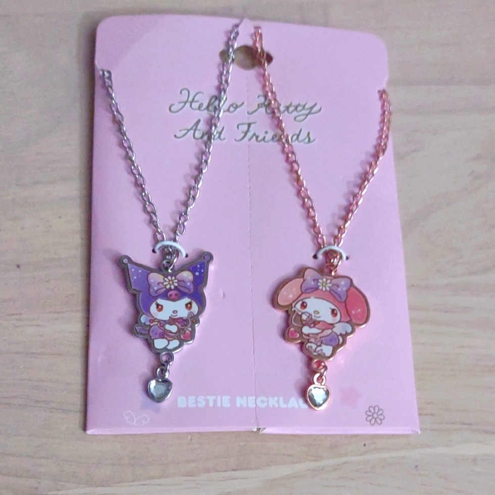 My Melody And Kuromi Cupid Love Besties Charm Pendant Necklace Set 27$